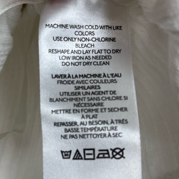 🥑5/$25 Anthropologie Ruffle Eyelet Sleeve Top sz M - Picture 7 of 8